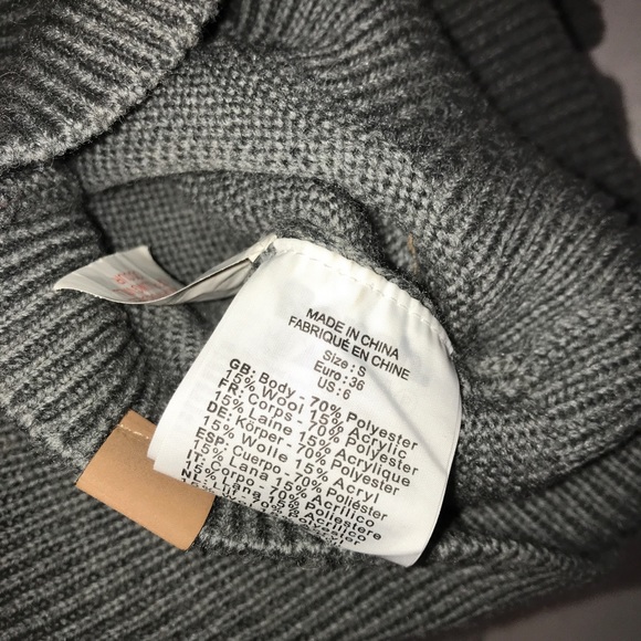 Calvin Klein Yellow Stone Grey Wool Sweater Dress - Picture 11 of 11